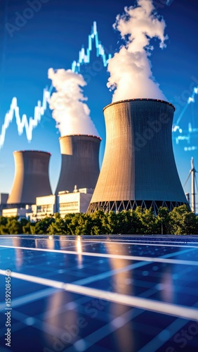 Power plant and solar panels with market trends