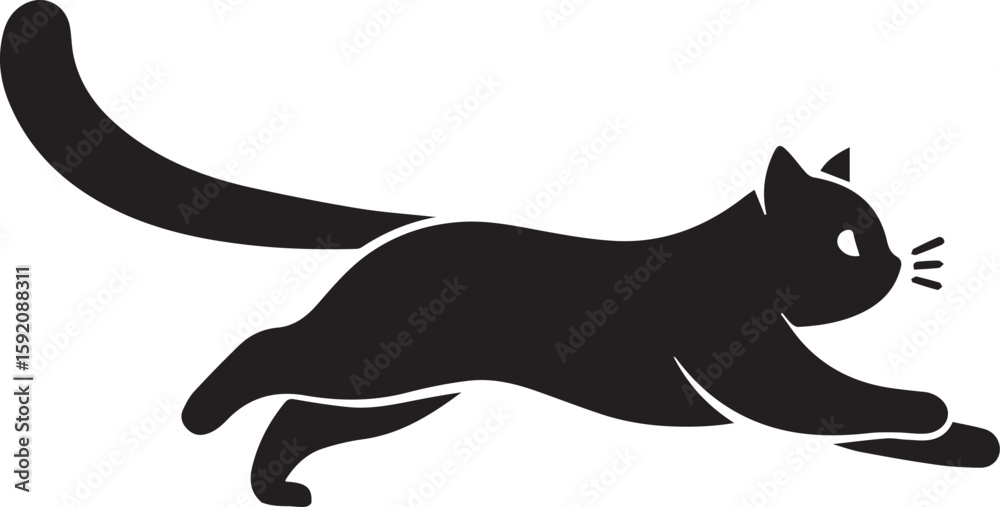 Fototapeta premium Stylized black and white graphic illustration featuring a friendly sloth hanging upside down from a tropical tree branch, embodying peace and its gentle forest dwelling nature.