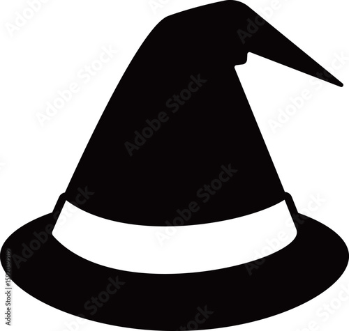 魔女の帽子のアイコン　モノトーン