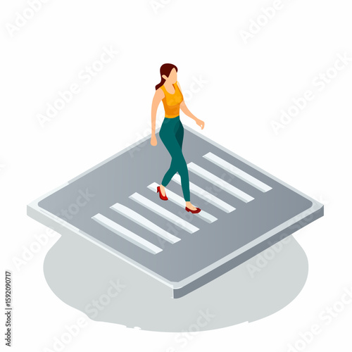 Businessman running upstairs in 3d maze concept illustration