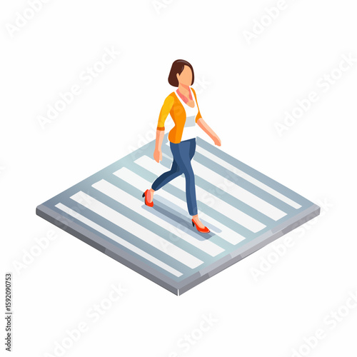 Woman doing yoga and 3d man running on treadmill in fitness concept illustration