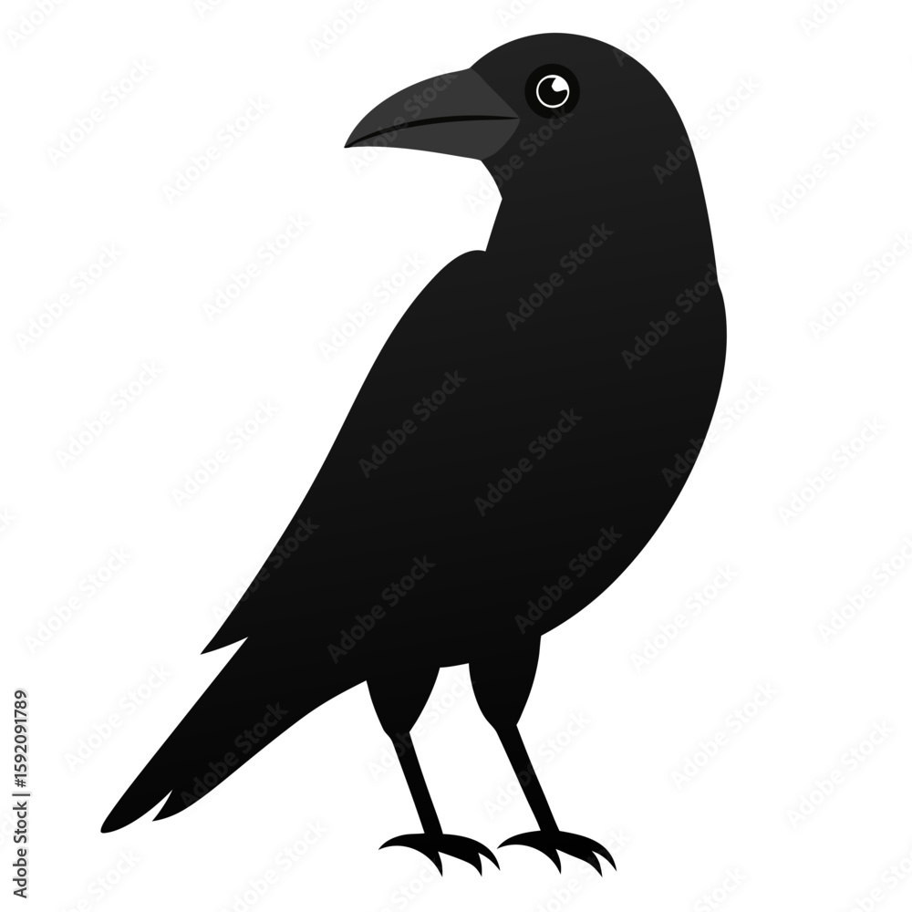 Fototapeta premium Crow vector illustration perfect for posters, icon, t-shirts, cards, wall art prints and ai design.