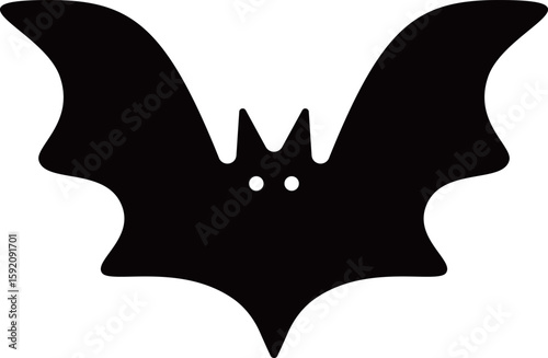 コウモリのアイコン　モノトーン
