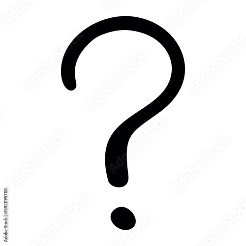 A hand drawn question mark