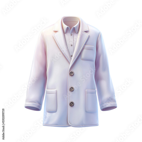 Clothing white cotton shirt with collar on a white background