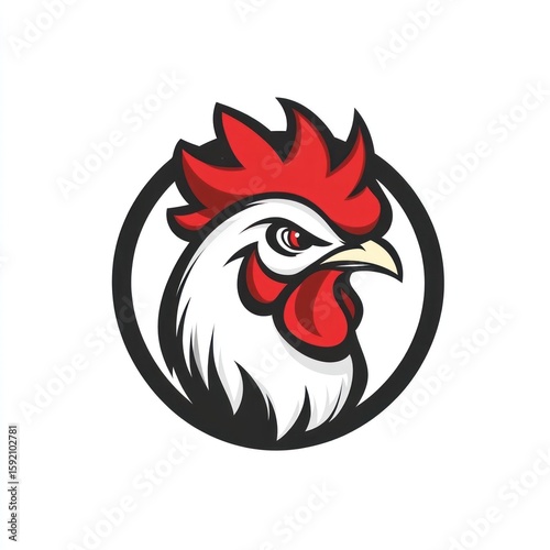 Wallpaper Mural Cartoon rooster head in circle Torontodigital.ca