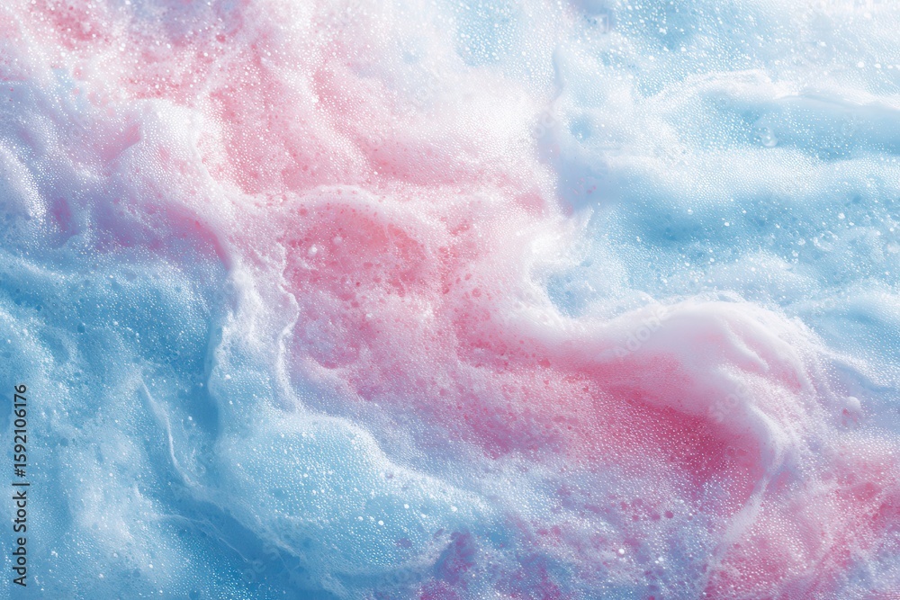 Obraz premium Whipped candy, pink & blue swirls