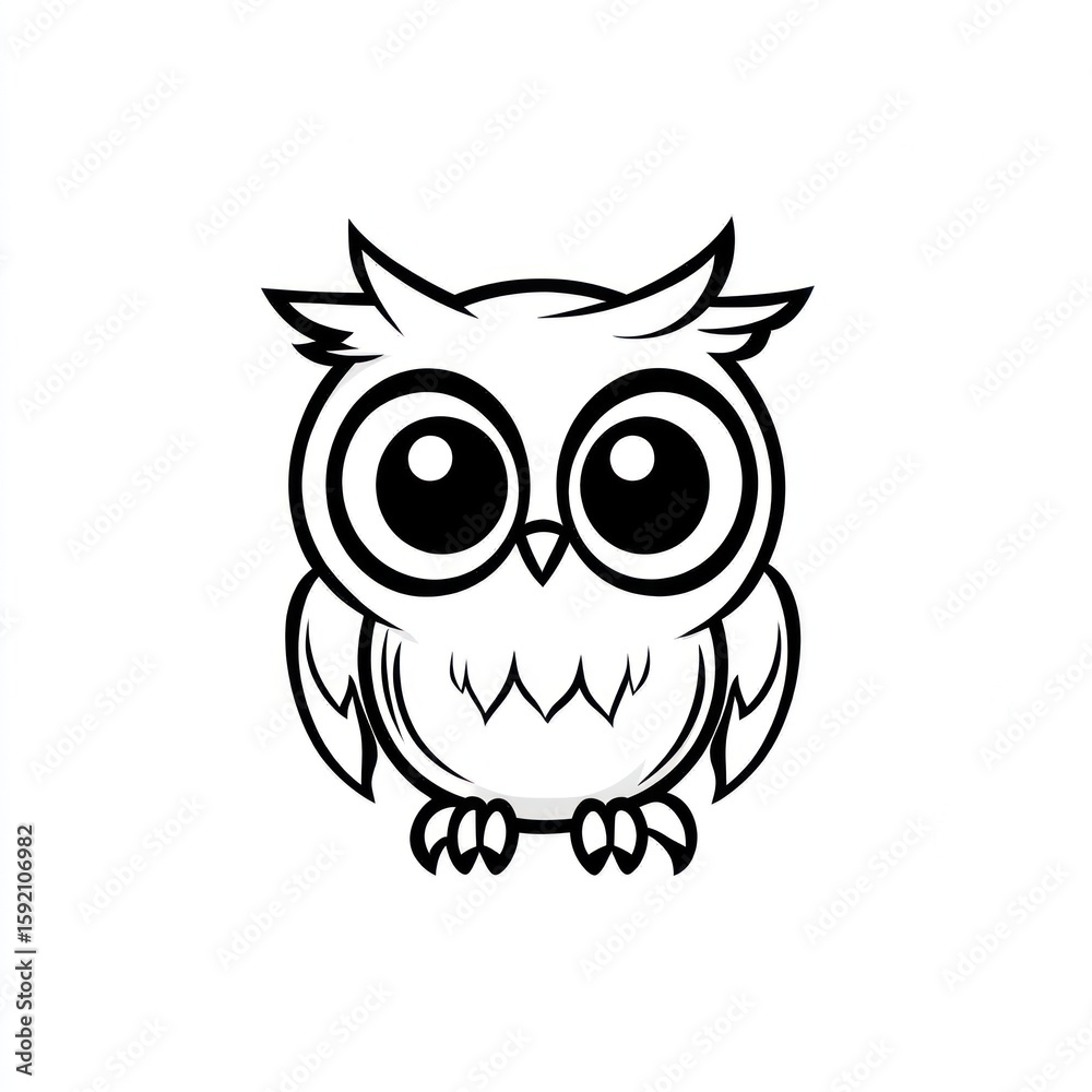 Fototapeta premium Cute cartoon owl (11)