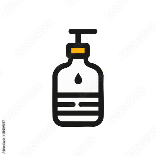 Hand sanitizer bottle icon - medical hygiene and disinfection