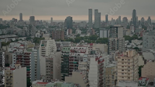 Buenos Aires city aerial 22nd floor