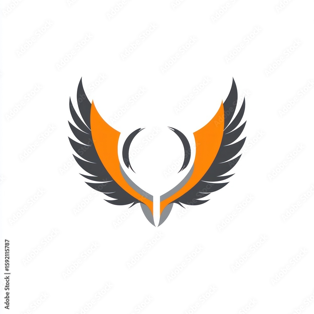 Naklejka premium Abstract wings logo design