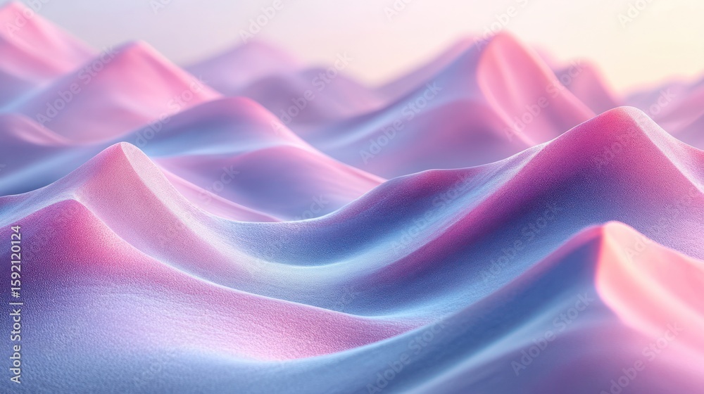 Obraz premium Abstract, soft, pastel hills