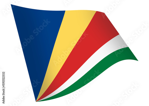 Free Download Seychelles waving flag graphic with clipping path - GFXLoad