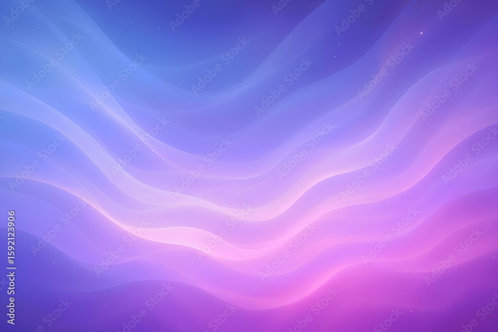 Fototapeta premium Abstract gradient background with flowing waves of blue purple and pink light ethereal design