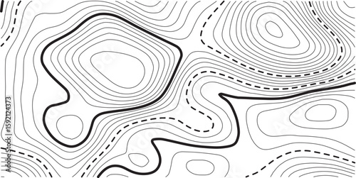 Topographic map background geographic line map with elevation assignments. Modern design with White background with topographic wavy pattern design.paper texture Imitation of a geographical map shades