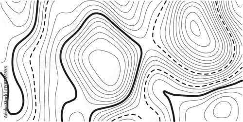 Topographic map background geographic line map with elevation assignments. Modern design with White background with topographic wavy pattern design.paper texture Imitation of a geographical map shades