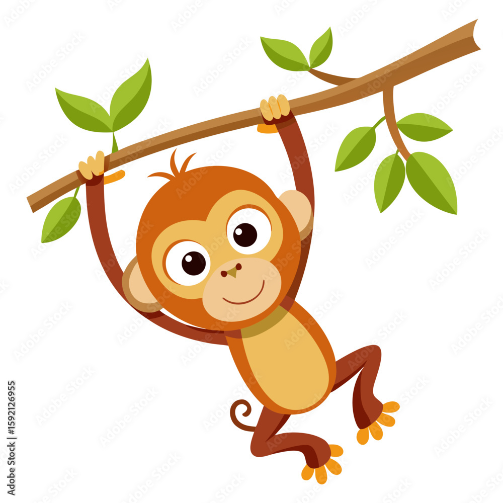 Naklejka premium crazy monkey