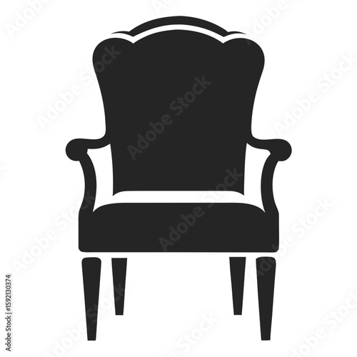armchair isolated on white background