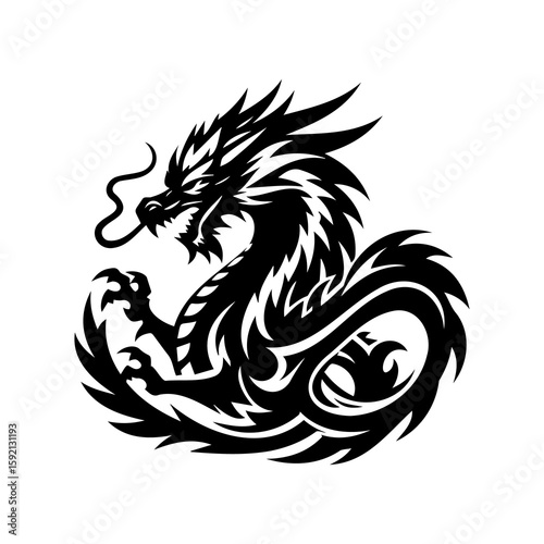black dragon Victore silhouette