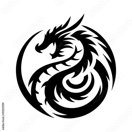 black dragon Victore silhouette