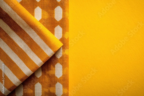 Vibrant Yellow Textiles with Patterns for Interior Design and Decor