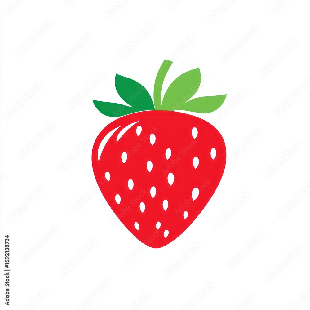Fototapeta premium Simple strawberry graphic (10)