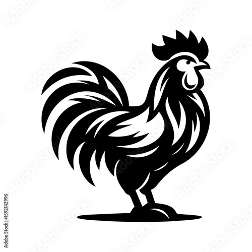 Rooster isolated on a white background