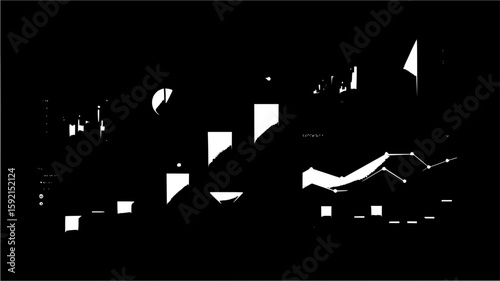 Analyzing business performance with charts and graphs for strategic decision making and data visualization vector