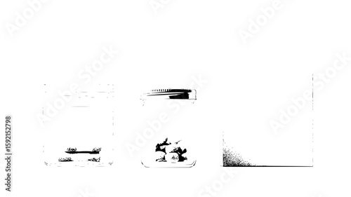 Black and white illustration of jars with some contents inside for food storage and organization ideas vector