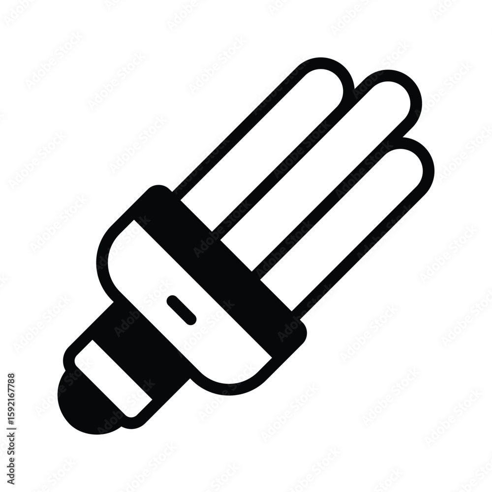 A clean glyph icon of eco energy saver A clean glyph icon of eco energy saver