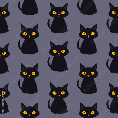 pattern with cartoon cats