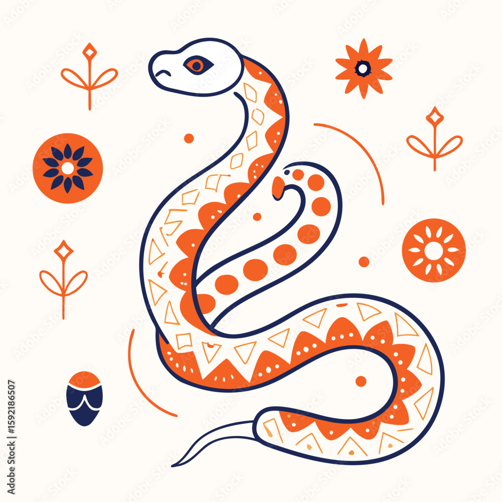 Fototapeta premium snake in the shape of a snake
