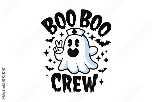 boo boo crew design illustration vector