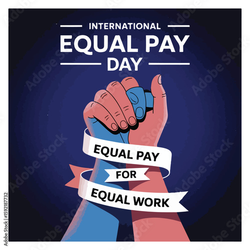 International Equal Pay Day Observation Poster.
