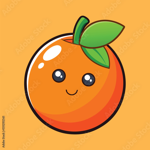 vector illustration of an orange fruit