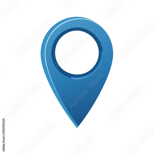 Free Download Blue Location Pointer Graphic for Maps and Mobile Applications Modern Design - GFXLoad