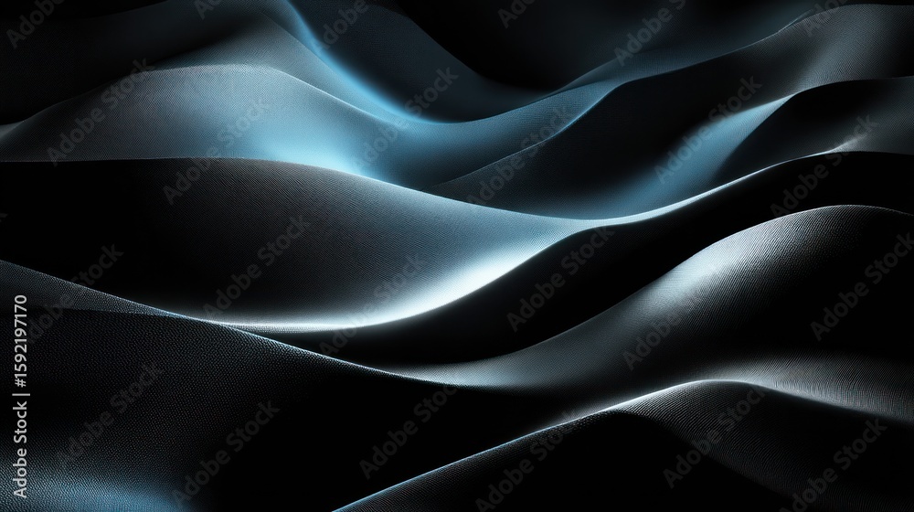 Obraz premium Abstract dark fabric folds with subtle light