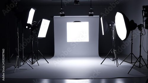 Minimalist studio setup with clean design and soft lighting, embodying modern simplicity and focus.