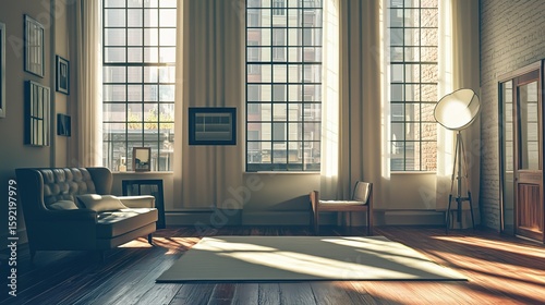 Minimalist studio setup with clean design and soft lighting, embodying modern simplicity and focus.