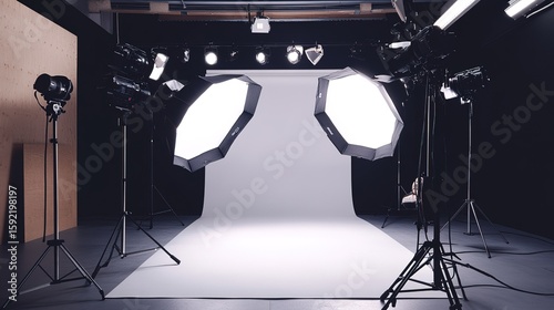 Minimalist studio setup with clean design and soft lighting, embodying modern simplicity and focus.