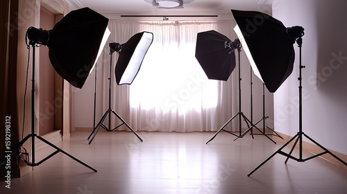 Minimalist studio setup with clean design and soft lighting, embodying modern simplicity and focus.