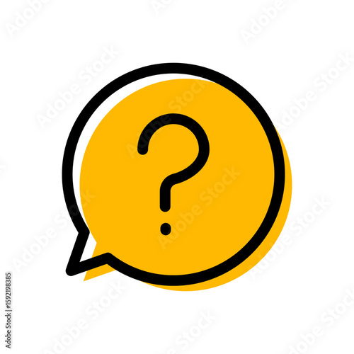 FAQ icon illustration. Frequently asked questions vector