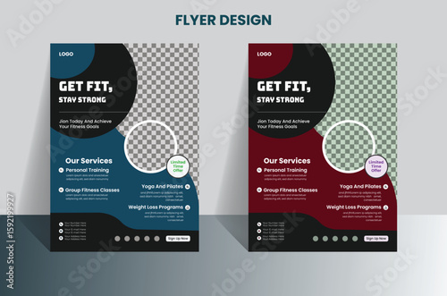 Sleek and modern gym flyer design crafted for fitness centers, personal trainers, and wellness programs. Ideal for promoting memberships, workout sessions, weight loss challenges, bodybuilding events,