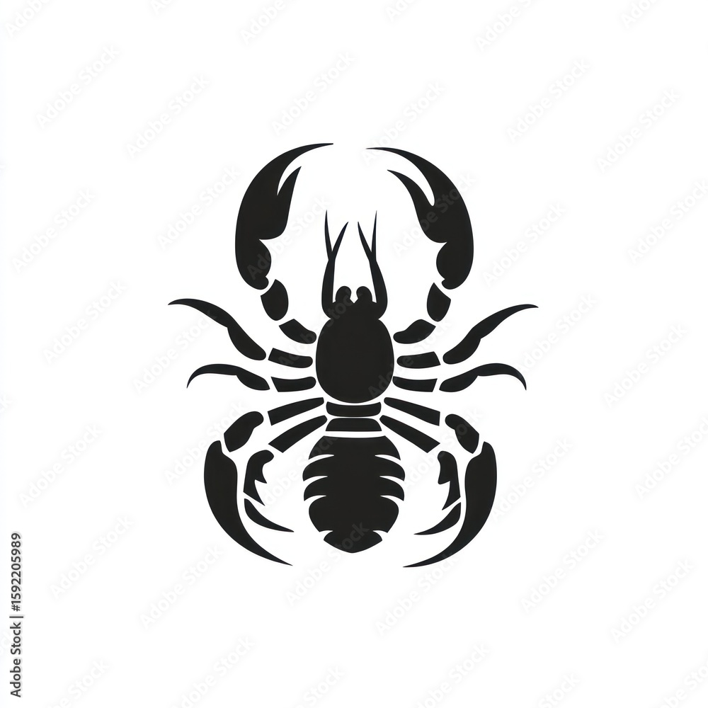 Obraz premium Silhouetted scorpion-like creature