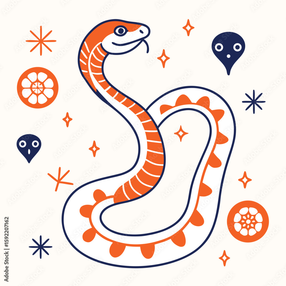 Obraz premium snake in the form of snake