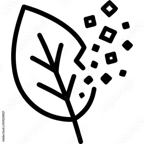 Biodegradable symbol outline icon vector