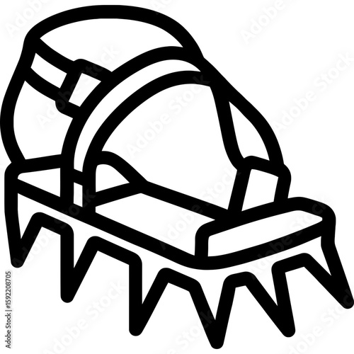 Crampons outline icon vector