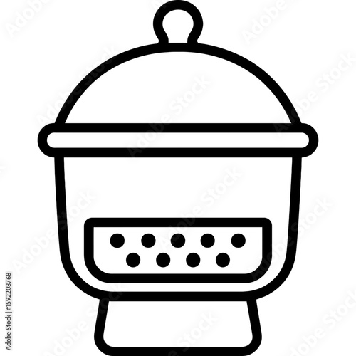 Desiccator outline icon vector