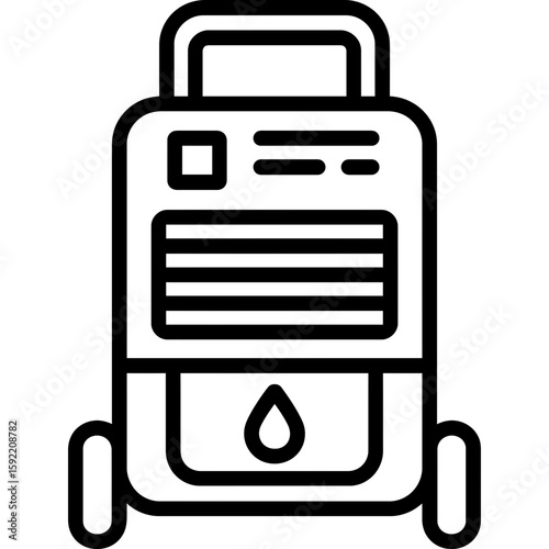 Commercial dehumidifier outline icon vector