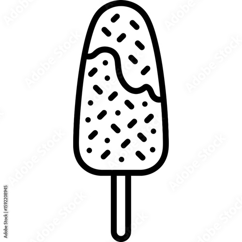 Elote corn street food outline icon vector